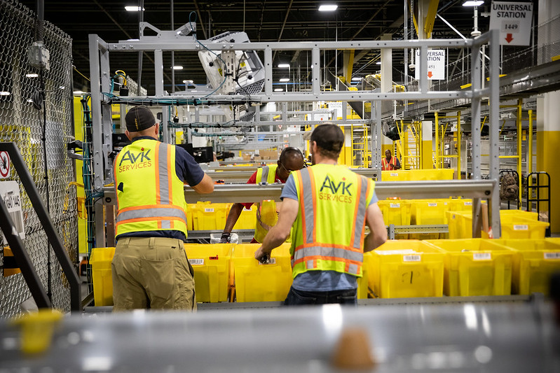 Amazon fulfillment center workers